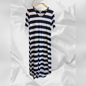 NWT!!! EXIST Navy and White Striped Dress, Size Small